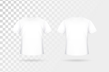 front and back white tshirt mockup .