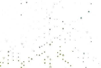 Light Green, Yellow vector template with poker symbols.