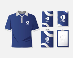shirt clothes and branding set icons