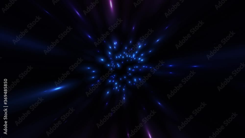 Poster abstract hyperspace jump travel background loop/ 4k animation of a hyperspace jump travel background