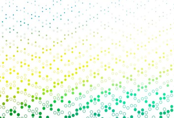 Light Blue, Yellow vector pattern with spheres.