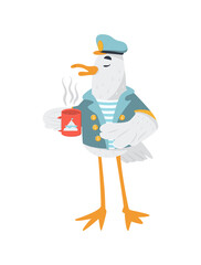 Vector sailor seagull