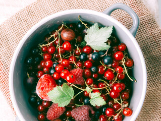 mixed berries in a bowl