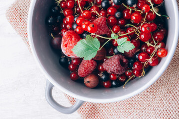 mixed berries in a bowl