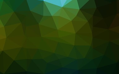 Dark Green, Yellow vector low poly layout. A vague abstract illustration with gradient. Brand new design for your business.