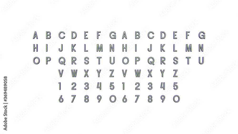 Poster written by individual letters on the wall by 3d rendering using a white background and casting shado