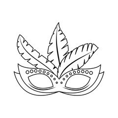 brazilian mask with feathers icon