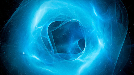 Blue glowing plasma force field - obrazy, fototapety, plakaty