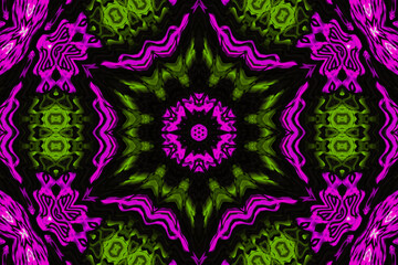 Abstract Explode Spread Smooth Concept Symmetric Pattern Ornamental Kaleidoscope