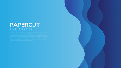 Abstract papercut background with gradient color on backgorund