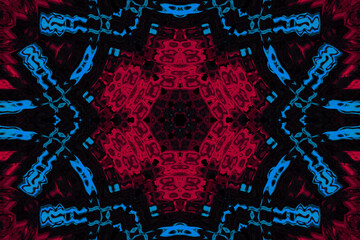 Abstract Explode Spread Smooth Concept Symmetric Pattern Ornamental Kaleidoscope