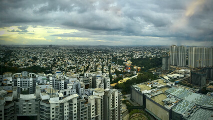 Fototapeta na wymiar aerial view of Bangalore 
