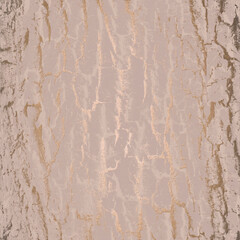 Brown grunge background. Gold cracks, spots. Luxury texture