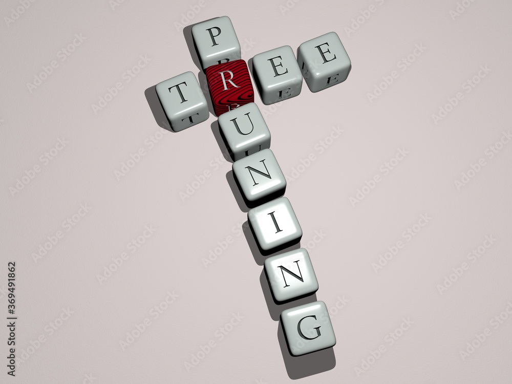 Poster tree pruning combined by dice letters and color crossing for the related meanings of the concept. ba