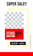 Super Sale Modern promotion square web banner for social media mobile apps Set of Editable square banner template