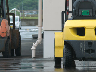  forklift in warehouse