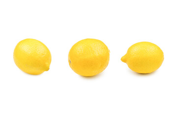 Lemon isolated on white background. Space for test or design.