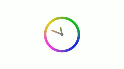 New 4 color counting down clock icons on white background,Clock icon