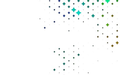 Light Multicolor, Rainbow vector pattern with christmas stars. Glitter abstract illustration with colored stars. Smart design for your business advert.