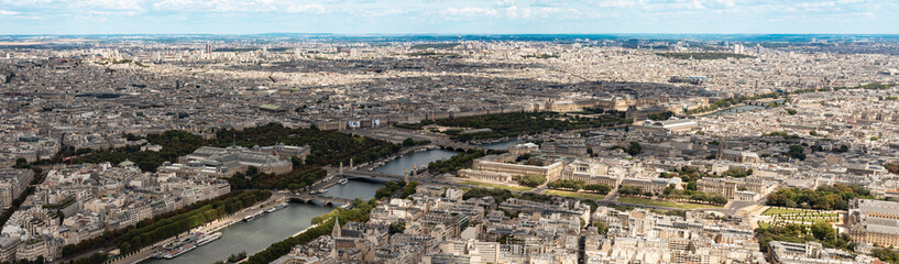 Fototapeta na wymiar Panoramic view of Paris France