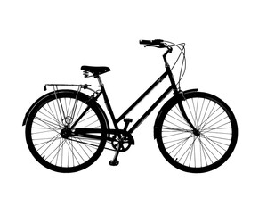 Fototapeta na wymiar Silhueta de diversos modelos de bicicleta 