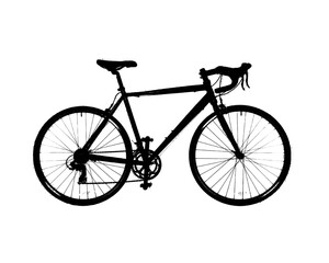 Fototapeta na wymiar Silhueta de diversos modelos de bicicleta 