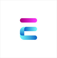 letter E logo modern concept vector template