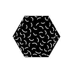 hexagon geometric shape with abstract design, silhouette style