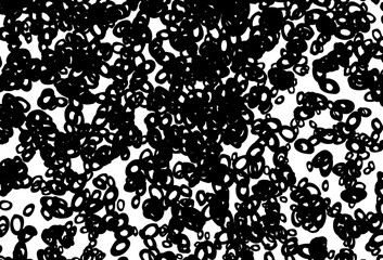 Black and white vector pattern with spheres.