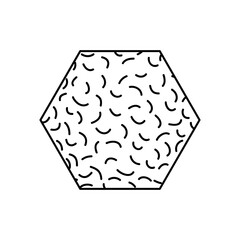 hexagon geometric shape with abstract design, line style
