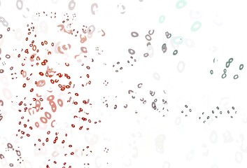 Light Red vector backdrop with dots.