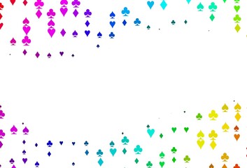Light Multicolor, Rainbow vector texture with playing cards.