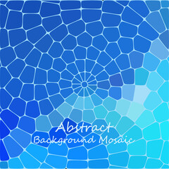 Round pattern of paving slabs. Multi-colored stone mosaic.