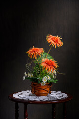 bouquet of orange flowers