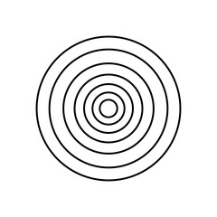 circles in a circle icon, line style