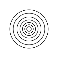 circles in a circle icon, line style