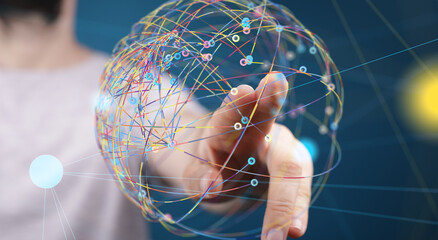 organization chart team concept networking technology.