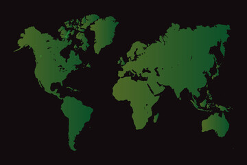 Fototapeta na wymiar world map illustration vector eps10. black background