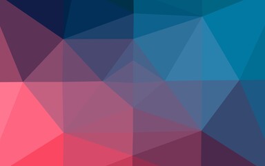 Dark Blue, Red vector low poly cover. Colorful abstract illustration with gradient. The best triangular design for your business.