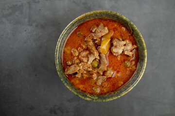 Delicious Thai pork Panaeng Curry