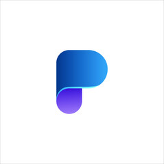 letter P logo modern concept vector illustration