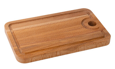 New wooden cutting board isolated on white