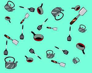seamless pattern with medical objects