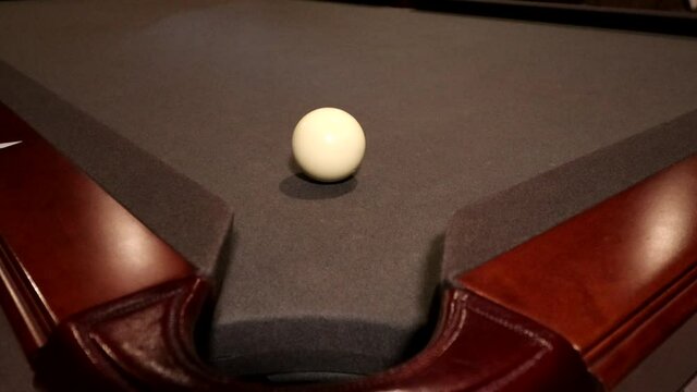 Sinking Billiard 8 ball with Cue Ball Stopping