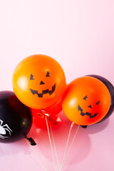 Halloween scene with balloons