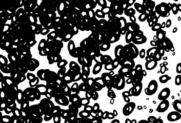 Black and white vector pattern with spheres.