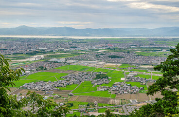 Obraz premium 滋賀県の三上山からの眺め