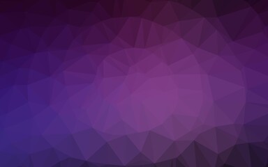 Dark Purple vector triangle mosaic template. Geometric illustration in Origami style with gradient. Elegant pattern for a brand book.