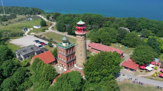 Lighthouse of Kap Arcona at the island Rugen in Germany