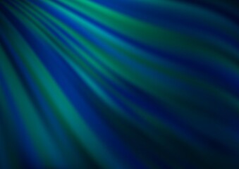 Dark BLUE vector template with bubble shapes. Glitter abstract illustration with wry lines. Pattern for your business design.